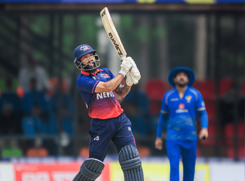 विश्वकप लिग–२: यूएईविरुद्ध उपकप्तान दीपेन्द्रको अर्धशतक, संकटमा नेपाललाई राहत