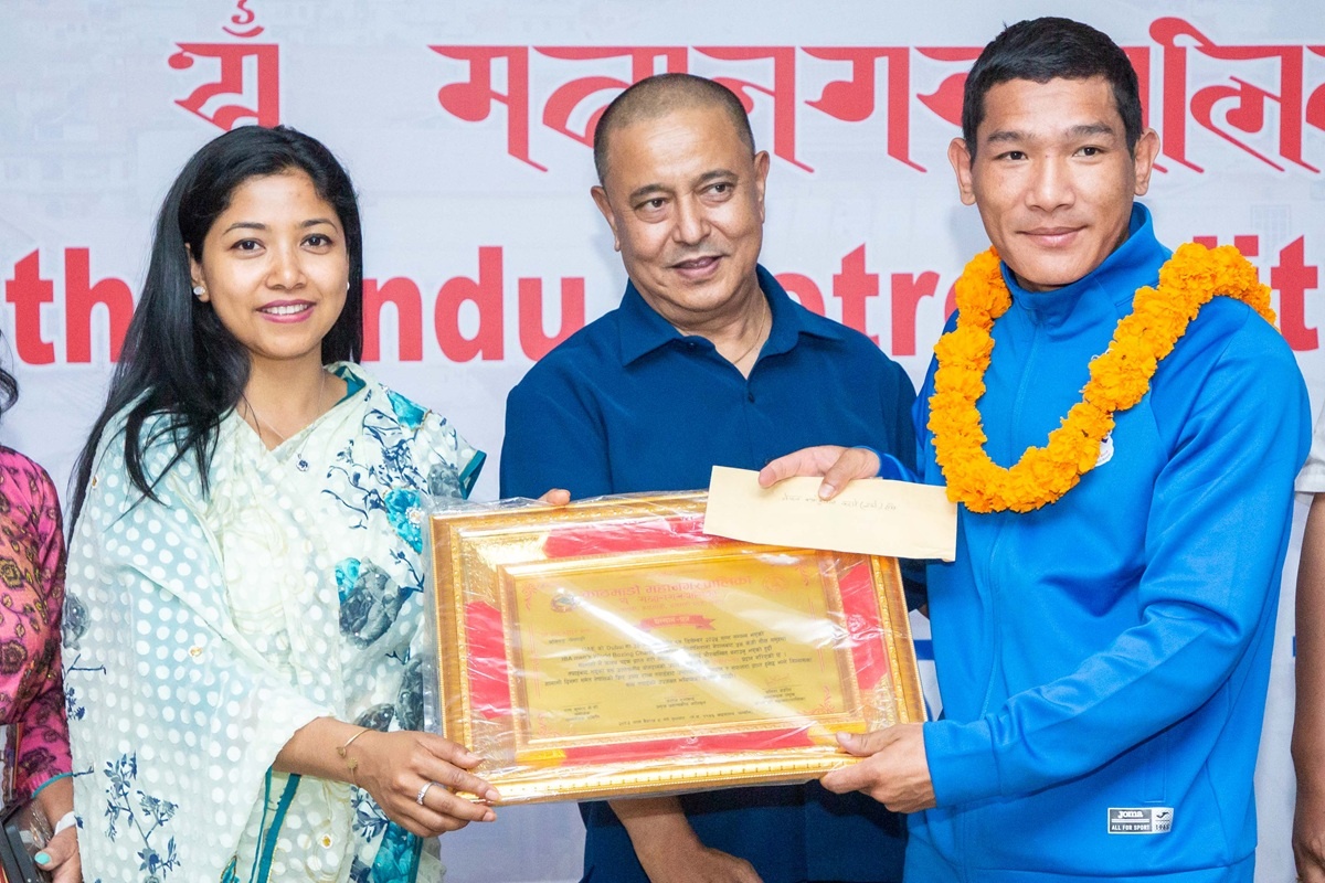 अन्तर्राष्ट्रिय पदक विजेता खेलाडीलाई काठमाडौँ महानगरद्वारा नगदसहित सम्मान