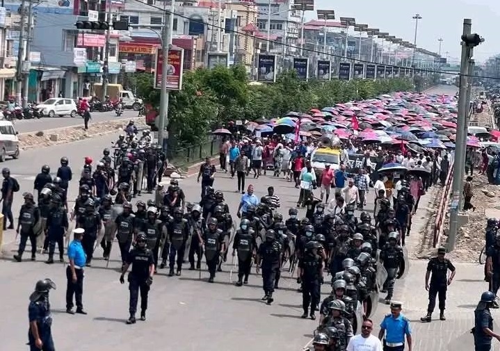 भूमिहीन र अव्यवस्थित बसोबासीले गरे बुटवलमा विशाल प्रदर्शन