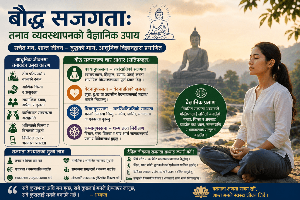 बौद्ध सजगताः तनाव व्यवस्थापनको वैज्ञानिक उपाय