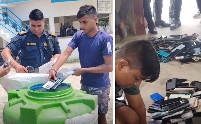सिरहामा करोडौँ मूल्यका मोबाइल पानीमा डुबाएर नष्ट गरेपछि सामाजिक सञ्जालमा चर्को आलोचना