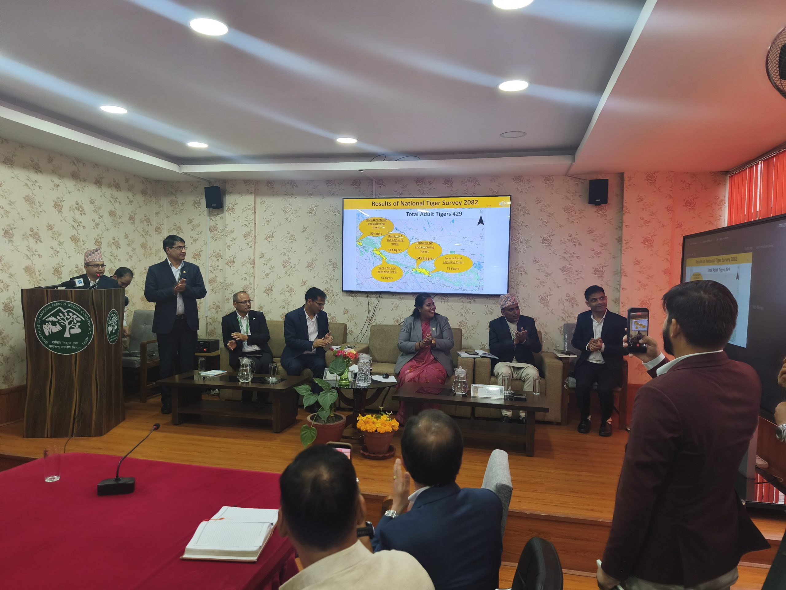 नेपालमा बाघको सङ्ख्या ४२९ पुग्यो, पछिल्लो राष्ट्रिय गणना सार्वजनिक