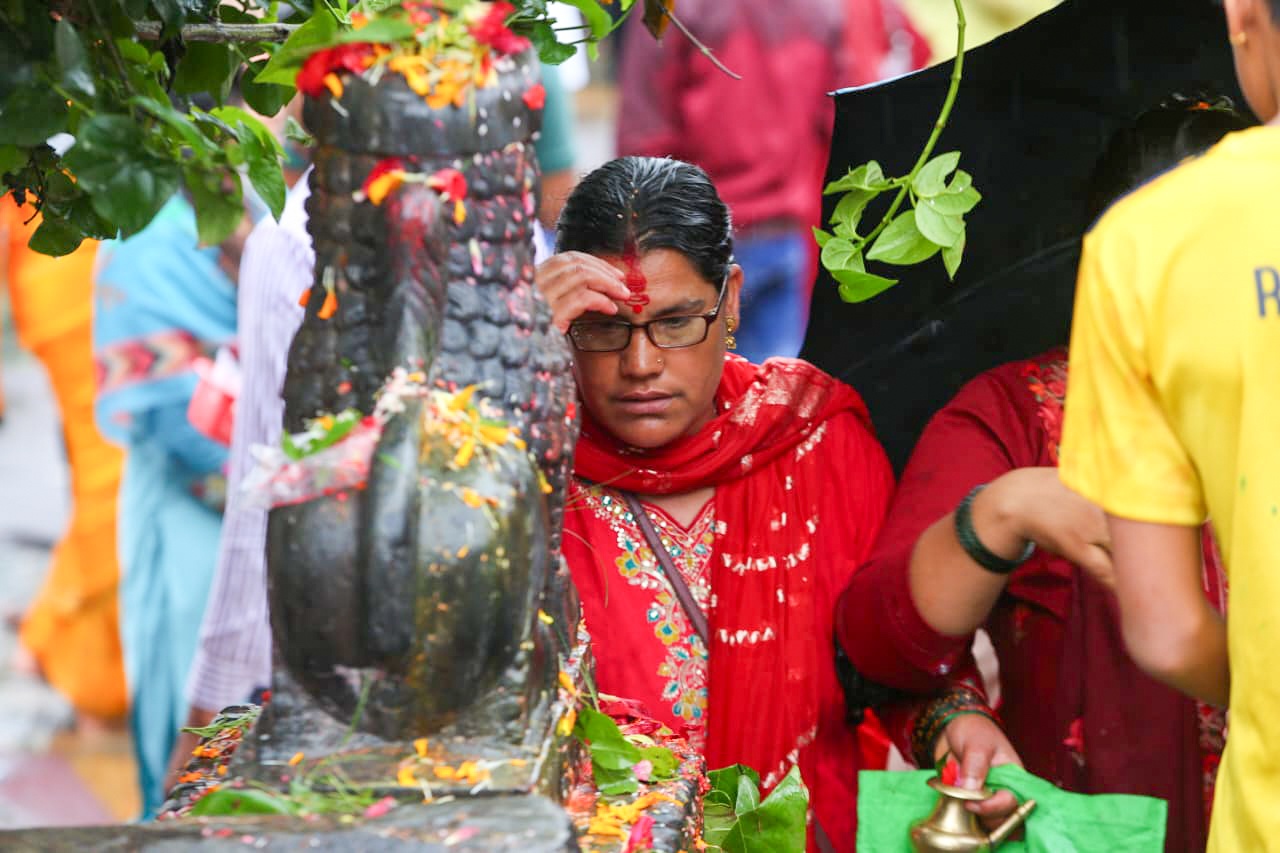 साउनको तेस्रो सोमबार अर्जुनधारा जलेश्वरधाममा ४० हजार भक्तजनद्वारा जलार्पण