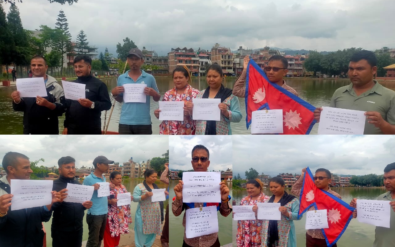भ्रष्टाचार विराेधी अभियन्ता प्रेमध्वजकाे अगुवाइमा स्वतन्त्र पत्रकार संघ भक्तपुरको अपिल : जातीय र धार्मिक सद्भाव कायम राखाैं