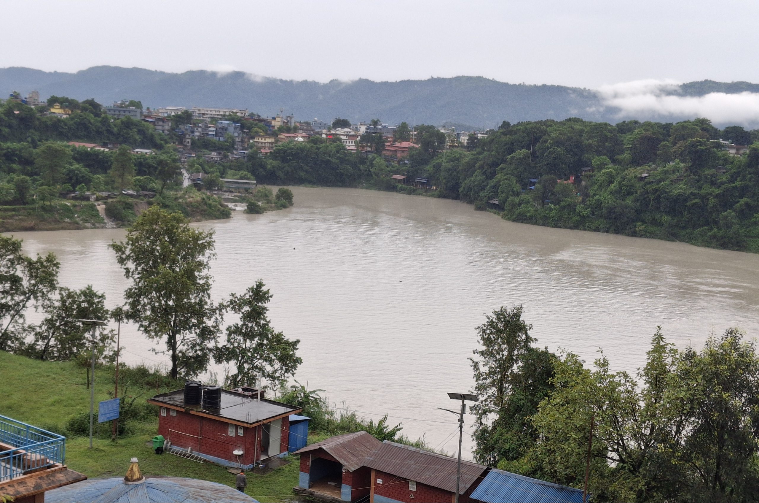 सेतीको बहाव बढेर रामघाटमा ताल बनेपछि उच्च सतर्कता
