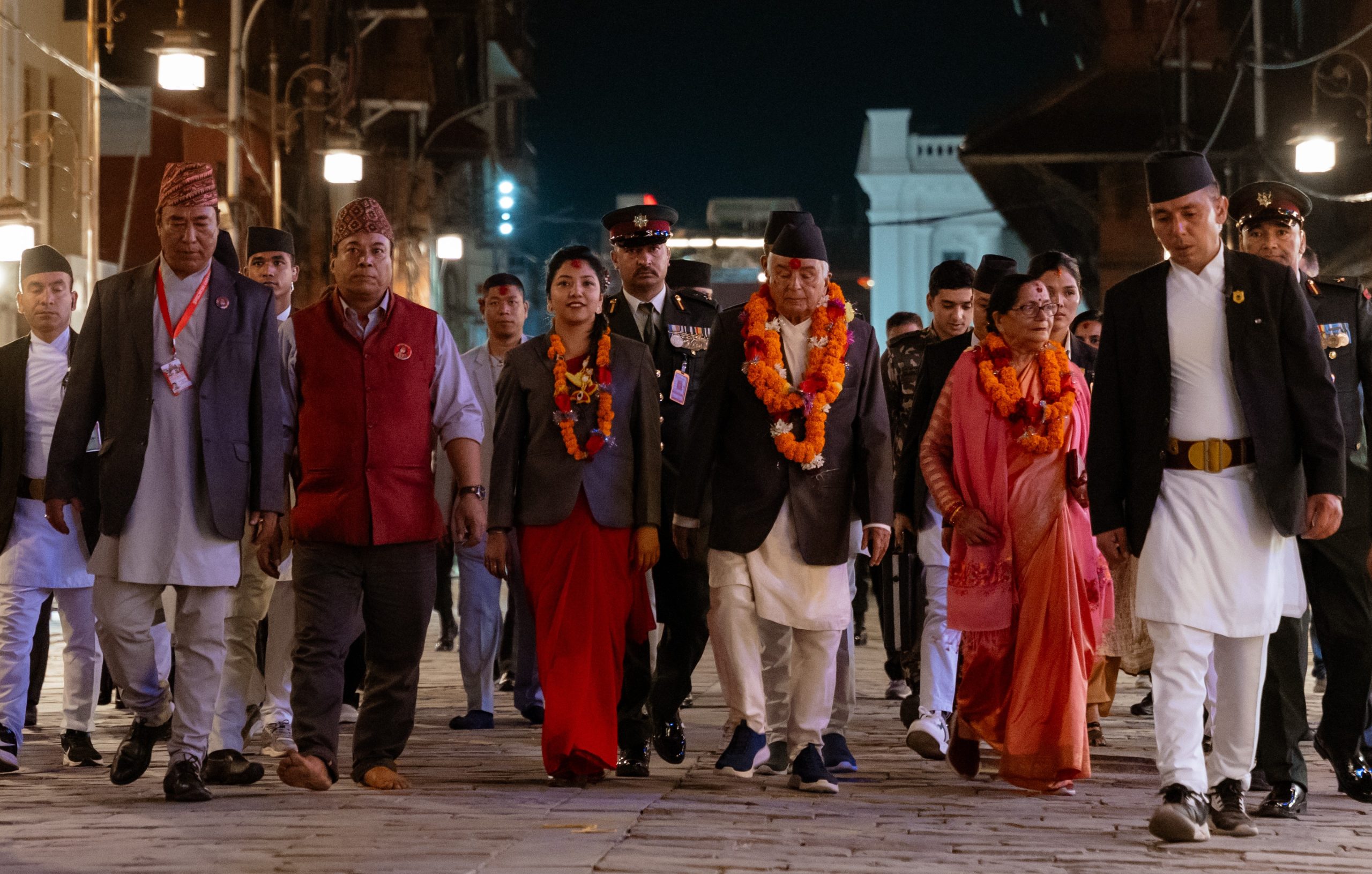 इन्द्रध्वजपातनसँगै आठदिने इन्द्रजात्रा सम्पन्न, राष्ट्रपतिद्वारा कुमारीसँग टीका–प्रसाद ग्रहण
