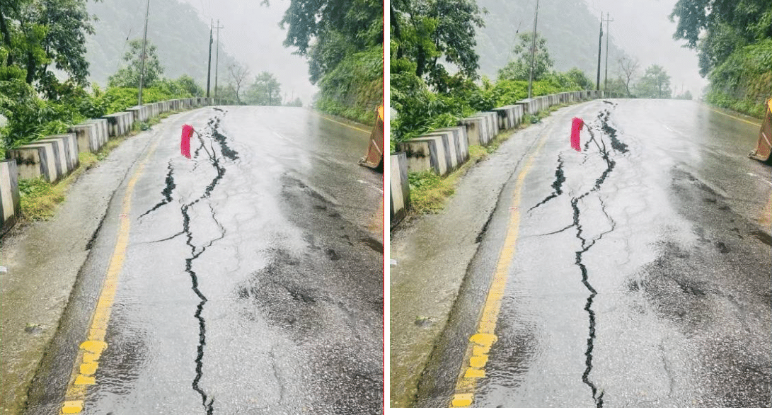 नारायणगढ–मुग्लिन सडकमा त्रिशूलीको कटान, सिमलतालमा सडक भासियो, सडक एकतर्फी