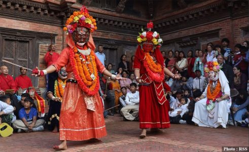 पाटनको ऐतिहासिक अष्टमातृका नाच सम्पन्न