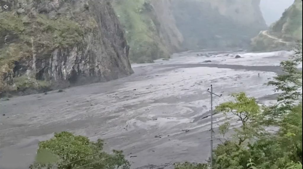 गोरखाको बूढीगण्डकीमा सुक्खा पहिरोपछि आकस्मिक बाढी: ३५ घर बगे, आरुघाटसम्मको तटीय क्षेत्र उच्च जोखिममा